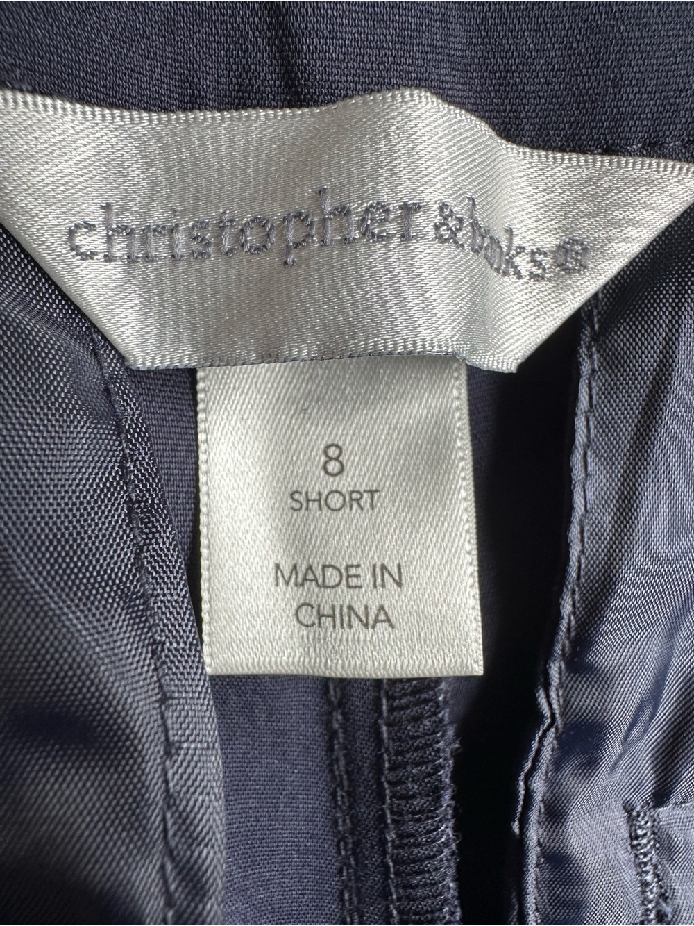 💼 NWT Christopher & Banks Navy Dress Pants Size 8 Short Career Stretch - Picture 4 of 9